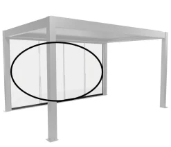 biohort Pergolen > Glasschiebewand für Pergolen Klarglas 4,5 m, ca. B420/H234,9/T9 cm