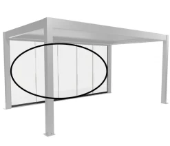 biohort Glasschiebewand für Pergolen Klarglas 5 m, ca. B475,5/H234,9/T6,9 cm Dunkelgrau