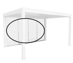 biohort Pergolen - Glasschiebewand für Pergolen Klarglas 4,5 m, ca. B420/H234,9/T9 cm Weiß