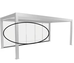 biohort Pergolen - Glasschiebewand für Pergolen Klarglas 6 m, ca. B568/H234,9/T6,9 cm Quarzgrau