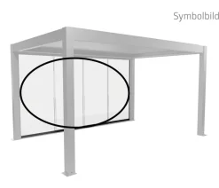 biohort Pergolen - Glasschiebewand für Pergolen Klarglas 3 m, ca. B272/H234,9/T6,9 cm Dunkelgrau