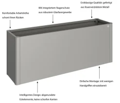 biohort Hochbeet Belvedere 200 Quarzgrau Hot