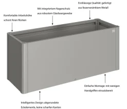 biohort Hochbeet Belvedere 150 Quarzgrau Discount