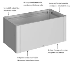 biohort Hochbeete & Frühbeete - Hochbeet Belvedere 100 Silber