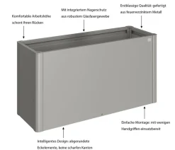 biohort Hochbeete & Frühbeete - Hochbeet Belvedere 150 Quarzgrau