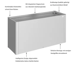 biohort Hochbeete & Frühbeete - Hochbeet Belvedere 150 Silber