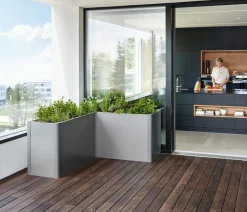 biohort Hochbeete & Frühbeete - Hochbeet Belvedere L200 Quarzgrau