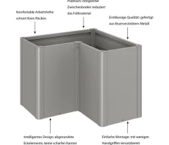 biohort Hochbeet Belvedere L100 Quarzgrau Discount