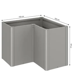 biohort Hochbeet Belvedere L100 Quarzgrau Discount