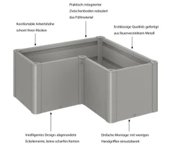 biohort Hochbeete & Frühbeete - Hochbeet Belvedere L100 Quarzgrau