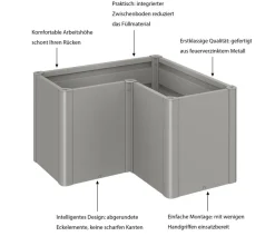 biohort Hochbeete & Frühbeete - Hochbeet Belvedere L100 Quarzgrau