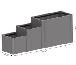 biohort Hochbeet DaVinci Version 3, ca. B201/H77/T53 cm Quarzgrau New