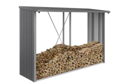 biohort Kaminholzlager Woodstock 300, ca. B300,7/H199/T102 cm Quarzgrau Discount