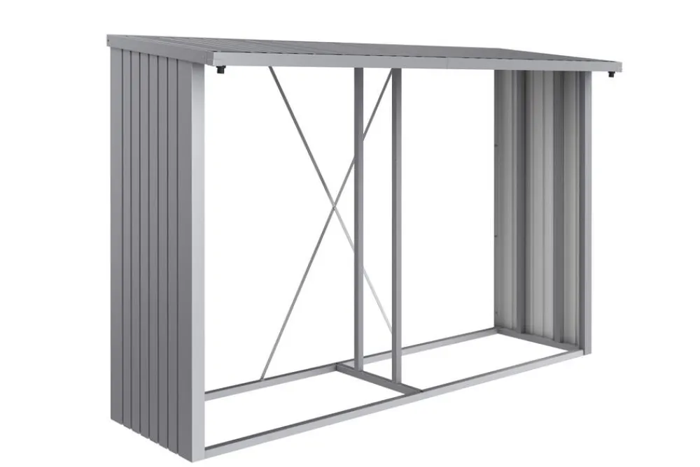 biohort Kaminholzregale - Kaminholzlager Woodstock 300, ca. B300,7/H199/T102 cm Silber