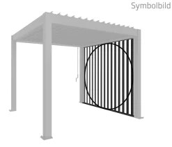 biohort Lamellenseitenwand für Pergolen 2,5 m, ca. B245,7/H235/T10,3 cm Dunkelgrau Hot