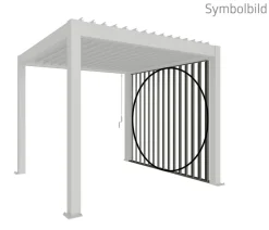 biohort Pergolen - Lamellenseitenwand für Pergolen 2 m, ca. B192,6/H235/T10,3 cm Quarzgrau