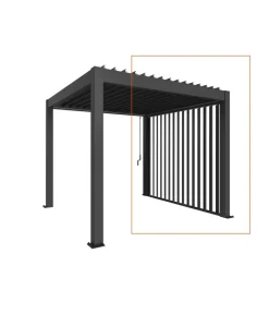 biohort Pergolen - Lamellenseitenwand Gr. 4 m, ca. B235/H10/T364 cm Dunkelgrau