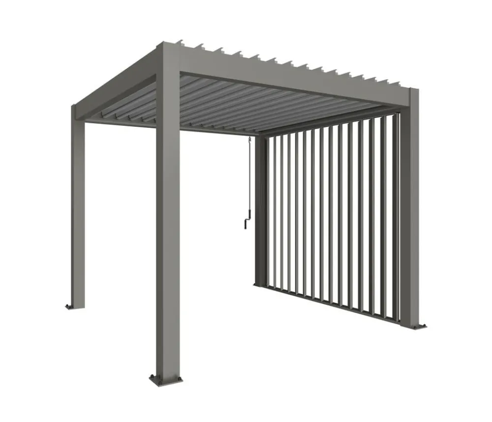 biohort Pergolen - Lamellenseitenwand Gr. 3 m, ca. B235/H10/T272 cm Quarzgrau