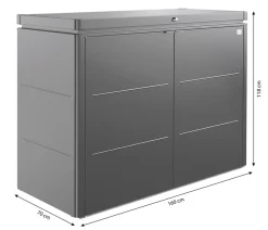 biohort Metallgerätebox HighBoard 160 Dunkelgrau Outlet