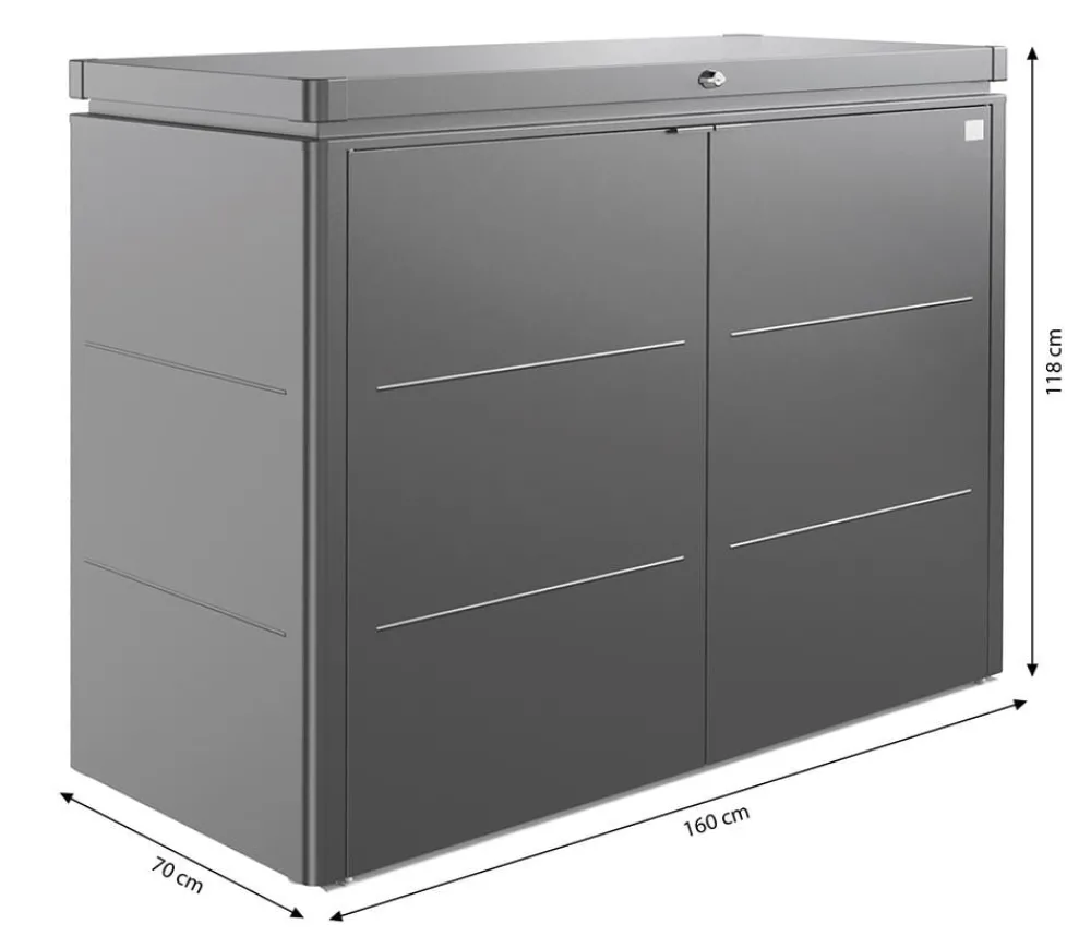 biohort Metallgerätebox HighBoard 160 Dunkelgrau Outlet
