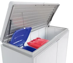 biohort Gartenschränke & Minigaragen - Metallgerätebox HighBoard 160 Silber
