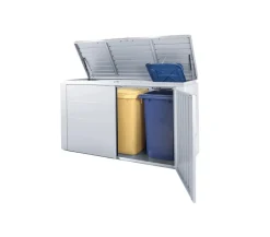 biohort Gartenschränke & Minigaragen - Metallgerätebox HighBoard 160 Silber