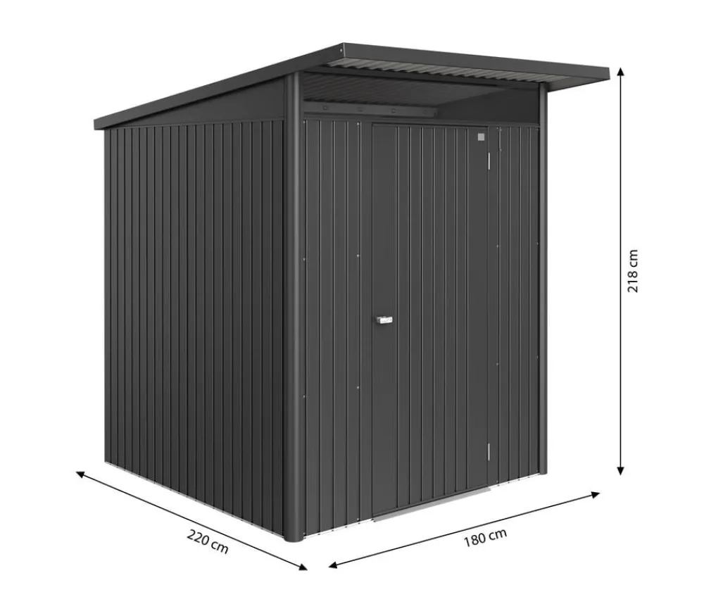biohort Gartenhäuser & Gerätehäuser > Metallgerätehaus AvantGarde ECO A1, ca. B180/H218/T220 cm