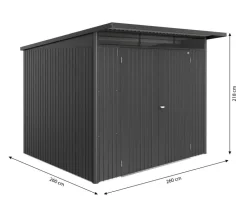 biohort Gartenhäuser & Gerätehäuser > Metallgerätehaus AvantGarde ECO A6, ca. B260/H218/T260 cm
