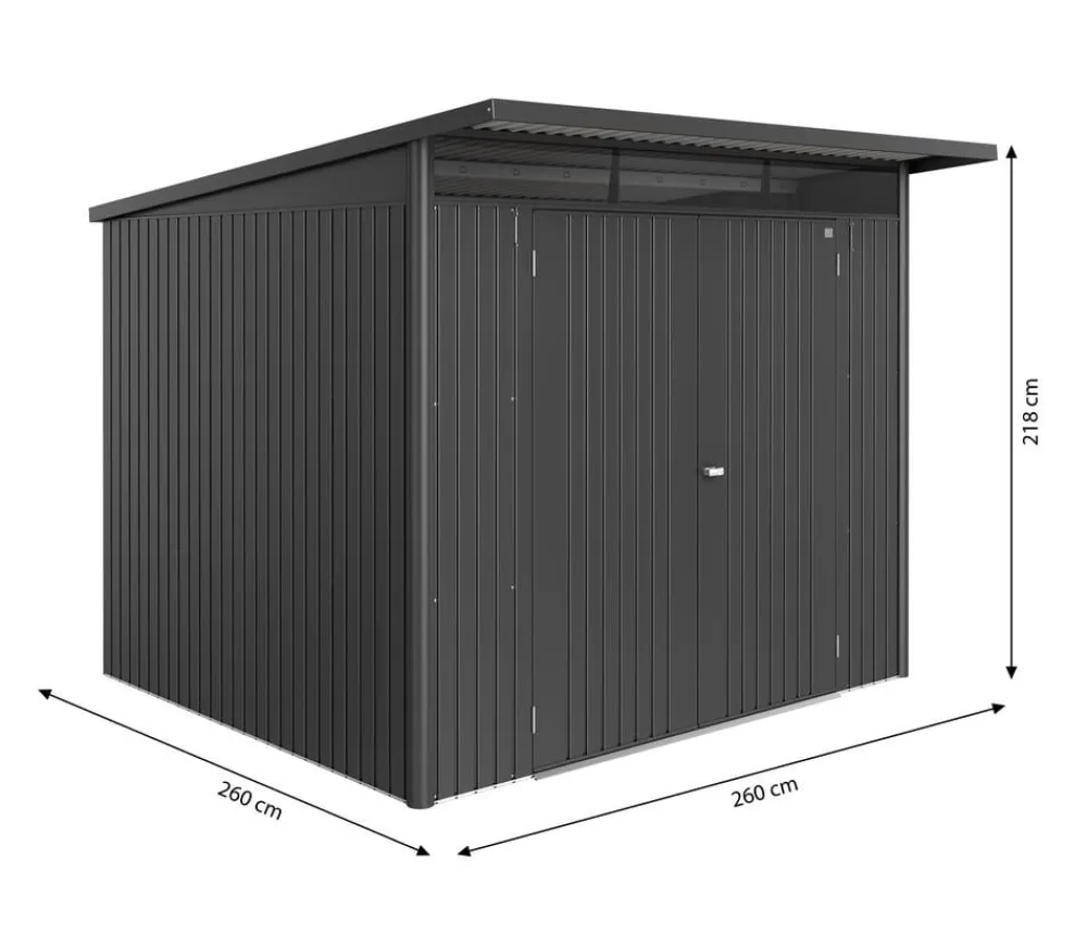 biohort Gartenhäuser & Gerätehäuser > Metallgerätehaus AvantGarde ECO A6, ca. B260/H218/T260 cm