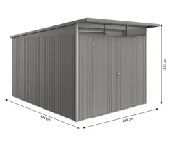 biohort Gartenhäuser & Gerätehäuser > Metallgerätehaus AvantGarde ECO A8, ca. B260/H222/T380 cm