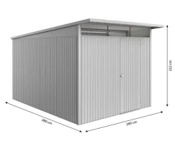 biohort Gartenhäuser & Gerätehäuser > Metallgerätehaus AvantGarde ECO A3, ca. B180/H217/T300 cm