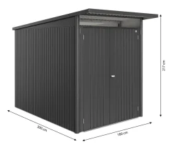 biohort Gartenhäuser & Gerätehäuser > Metallgerätehaus AvantGarde ECO A2, ca. B180/H218/T260 cm