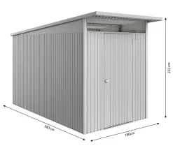 biohort Metallgerätehaus AvantGarde ECO A4, ca. B180/H222/T380 cm Silber Online
