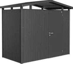 biohort Gartenhäuser & Gerätehäuser - Metallgerätehaus Panorama® P1, ca. B273/H227/T158 cm Dunkelgrau