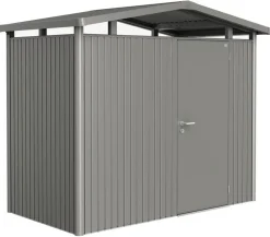 biohort Metallgerätehaus Panorama® P1, ca. B273/H227/T158 cm Quarzgrau Discount