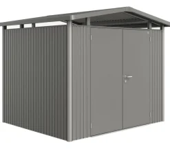biohort Gartenhäuser & Gerätehäuser - Metallgerätehaus Panorama® P3, ca. B273/H227/T238 cm Quarzgrau