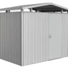 biohort Metallgerätehaus Panorama® P2, ca. B273/H227/T198 cm Silber Clearance