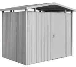 biohort Metallgerätehaus Panorama® P2, ca. B273/H227/T198 cm Silber Clearance