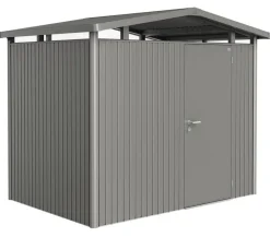 biohort Metallgerätehaus Panorama® P2, ca. B273/H227/T198 cm Quarzgrau Discount