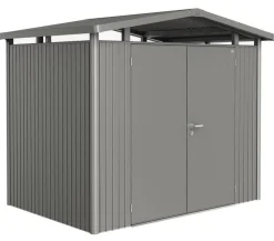 biohort Gartenhäuser & Gerätehäuser - Metallgerätehaus Panorama® P2, ca. B273/H227/T198 cm Quarzgrau
