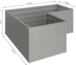 biohort Hochbeete & Frühbeete > Metall-HochBeet L, ca. B201,6/H77/T201,6 cm