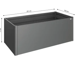biohort Hochbeete & Frühbeete > Metall-HochBeet 2x1, ca. B201,6/H77/T103,1 cm