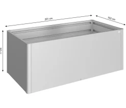 biohort Metall-HochBeet 2x1, ca. B201,6/H77/T103,1 cm Silber Discount