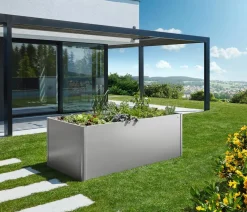 biohort Metall-HochBeet 2x1, ca. B201,6/H77/T103,1 cm Silber Discount