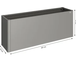 biohort Metall HochBeet 2x0,5, ca. B201,6/H77/T54,7 cm Quarzgrau Discount