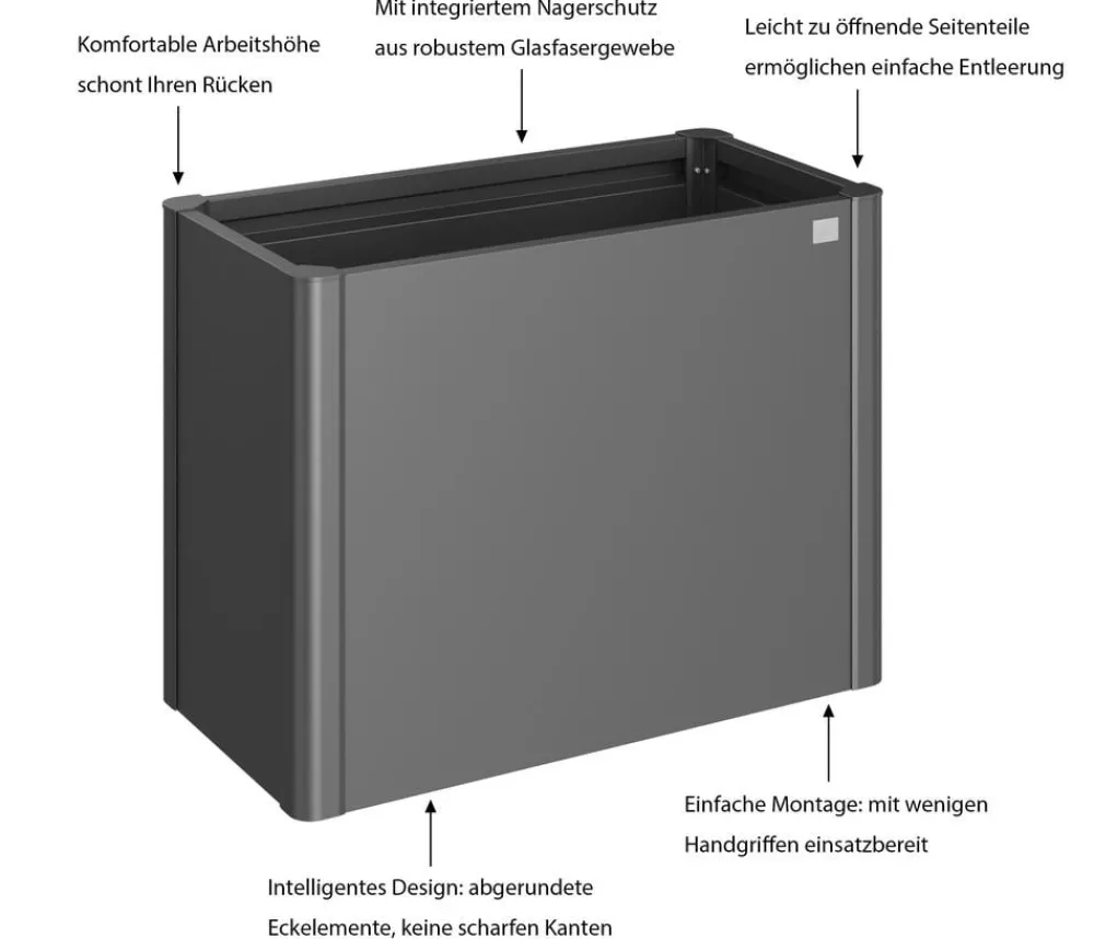 biohort Hochbeete & Frühbeete > Metall HochBeet 1x0,5, ca. B103,1/H77/T54,7 cm