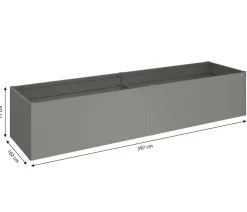 biohort Hochbeete & Frühbeete > Metall-Hochbeet 4x1, ca. B397/H77/T102 cm
