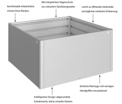 biohort Hochbeete & Frühbeete > Metall Hochbeet 1,5x1,5, ca. B152/H77/T152 cm