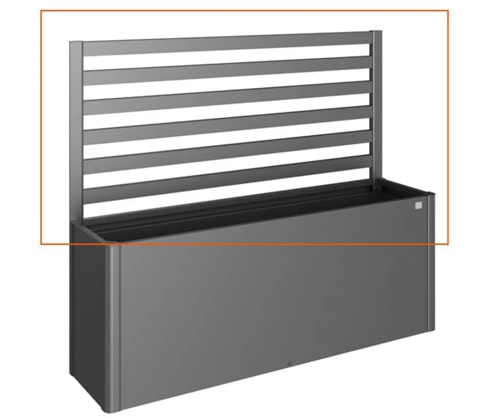 biohort Metall-Rankgitter für HochBeet 4x1, ca. B397/H91/T4 cm Dunkelgrau Best