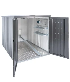biohort Gartenschränke & Minigaragen - MiniGarage L, ca. B145/H151/T203 cm Dunkelgrau